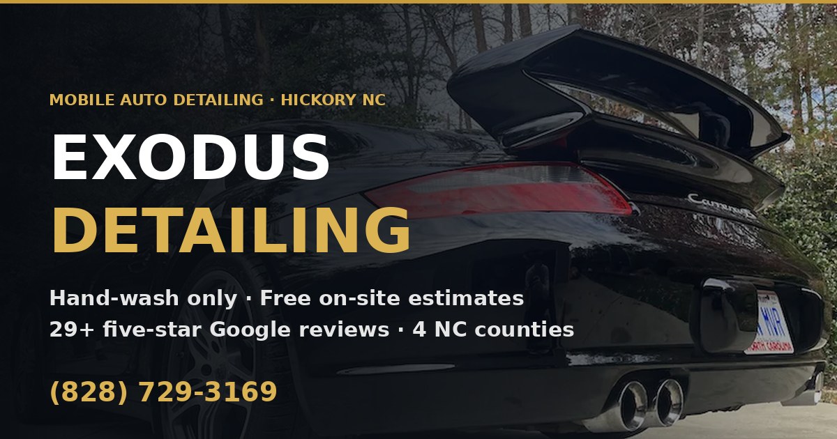 Detailing project by Exodus Detailing in Hickory NC