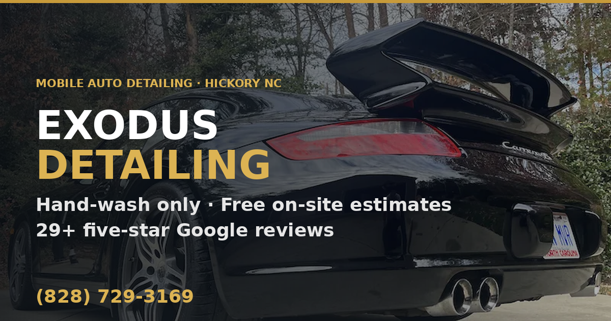 Detailing project by Exodus Detailing in Hickory NC